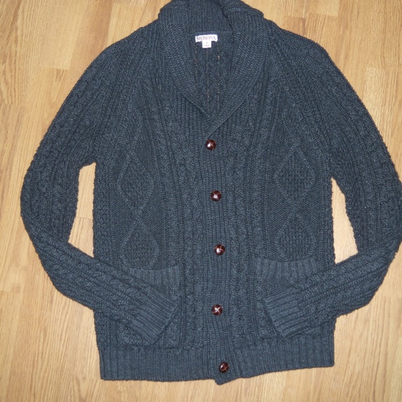 Merona Other - Charcoal Gray Cable Knit Cardigan Men's Small  EUC